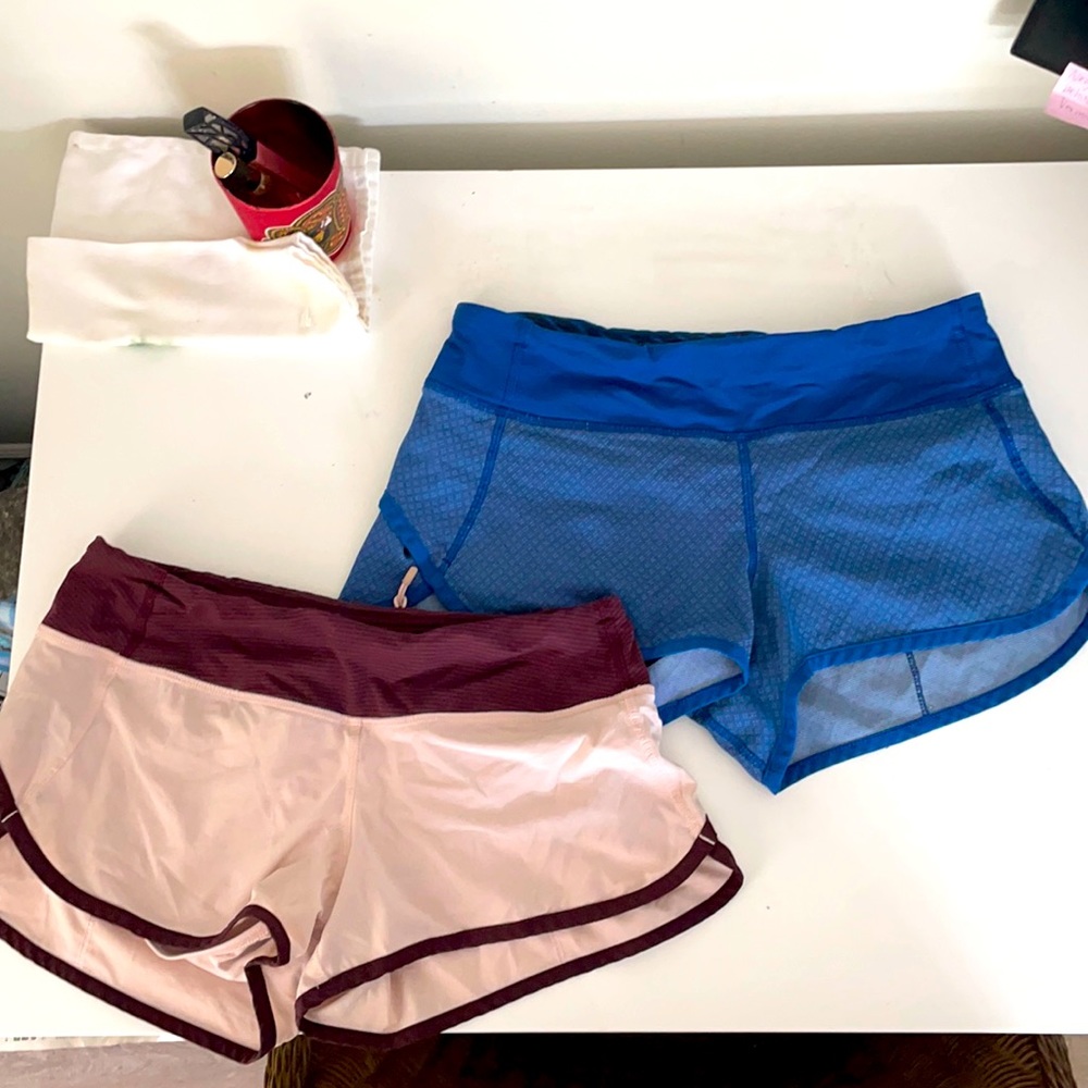 2 pack Lululemon run shorts!!! Size 4